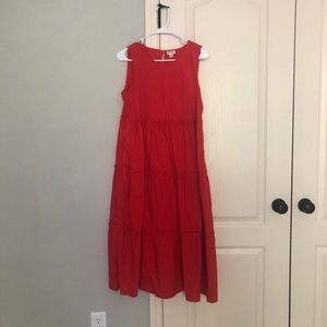 J. Crew Factory Sleeveless Tiered Midi Dress
